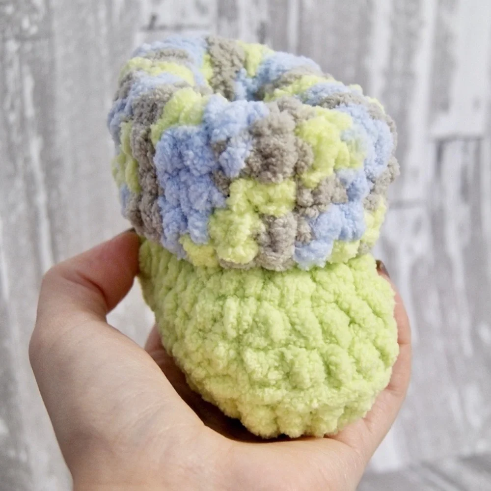 Handmade Crochet Baby Booties Green